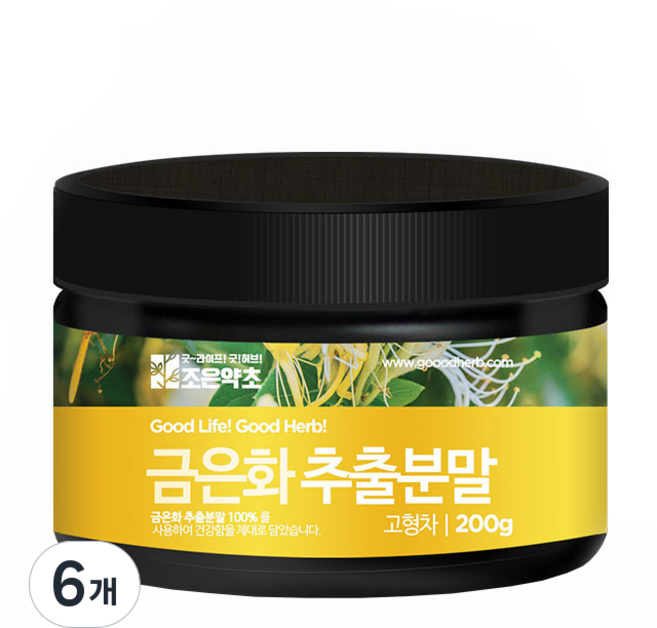 조은약초 금은화 추출분말, 6개, 200g