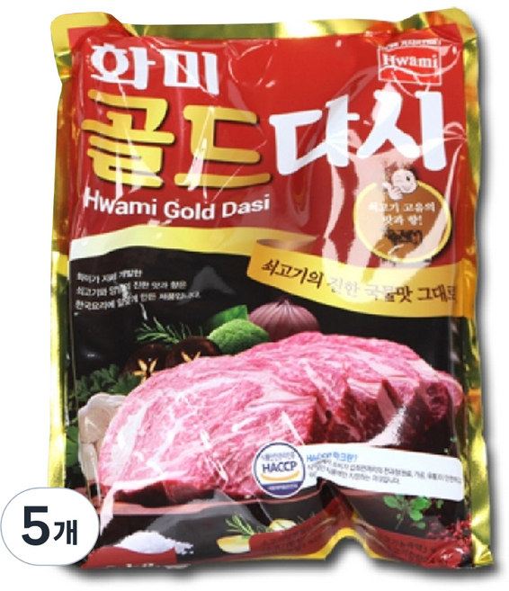 화미 화미골드다시 조미료, 2kg, 5개