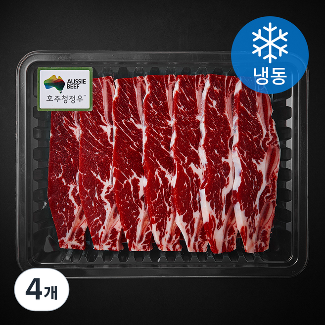 미트엔조이 호주산 LA 꽃갈비 (냉동), 1kg, 4개