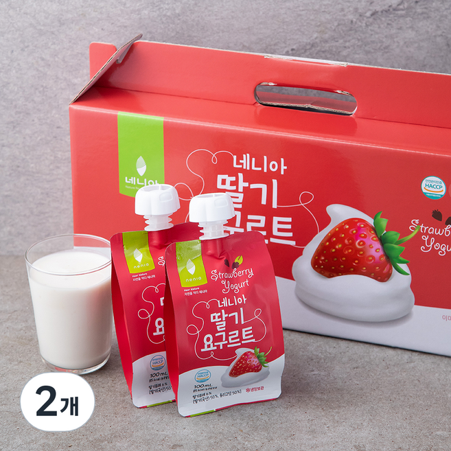 네니아 딸기 요구르트, 100ml, 10개입, 2개