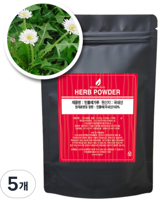 동이약초 민들레가루, 100g, 5개
