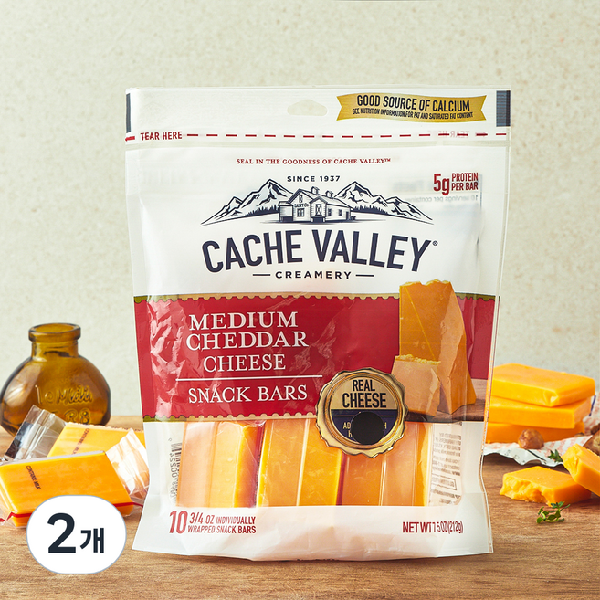 캐시밸리 체다 스낵바, 21.2g, 10개입, 2개