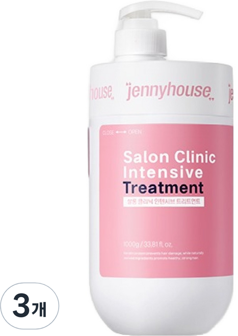 제니하우스코스메틱 살롱클리닉 저자극 단백질 헤어팩 트리트먼트, 1L, 3개