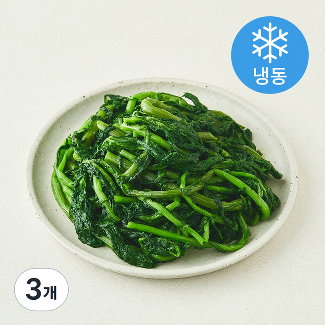나물투데이 국내산 데친 쑥갓 (냉동), 3개, 400g