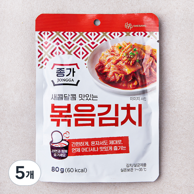 대상 종가 볶음김치, 80g, 5개
