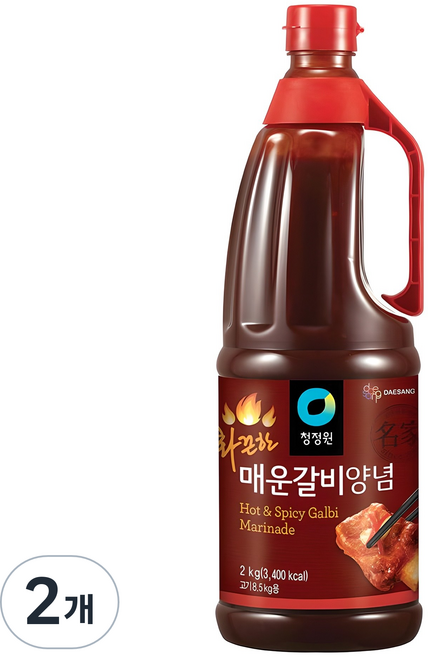 청정원 명가 화끈한 매운갈비 양념, 2kg, 2개