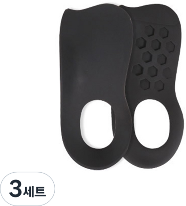 하이어앤하이어 발바닥 보호대 양쪽 세트 블랙, 3세트