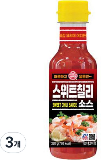 오뚜기 스위트칠리소스, 350g, 3개