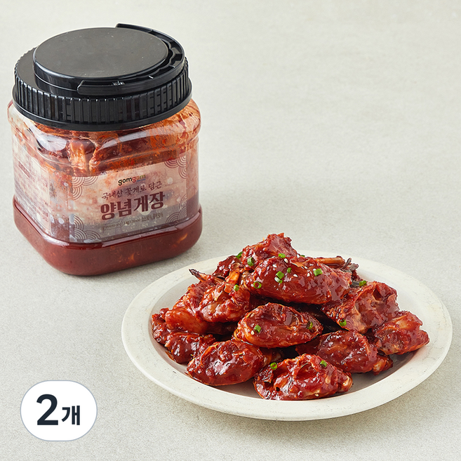 곰곰 국내산 꽃게로 담근 양념게장, 1kg, 2개