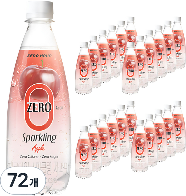 제로아워 스파클링 사과맛, 350ml, 72개
