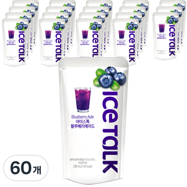 아이스톡 블루베리 에이드, 230ml, 60개