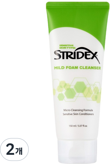스트라이덱스 마일드 폼 클렌저, 2개, 150ml