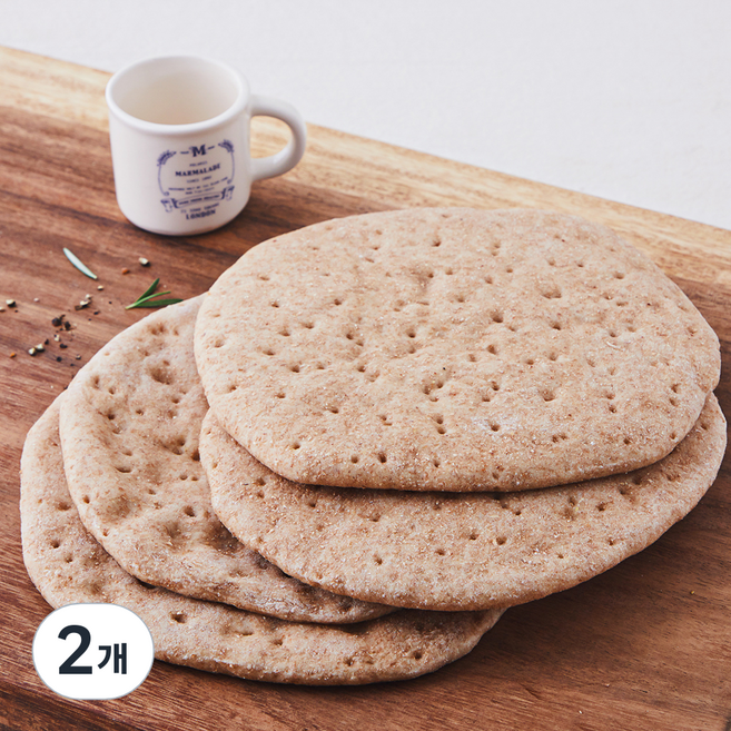 저당 발효종 호밀통밀 플랫 브레드, 88g, 4개입, 2개