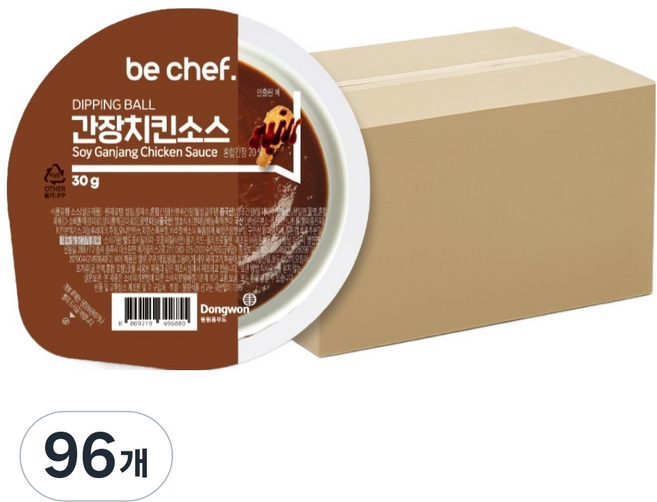 비셰프 디핑볼 간장치킨 소스, 30g, 96개