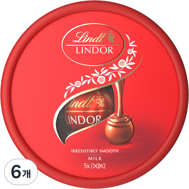 린트 린도볼 밀크 5p, 6개, 62.5g