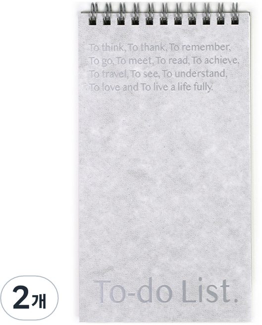 페이퍼리안 리스트 투 리브바이 투두 리스트, 클라우디화이트, 60매, 2개
