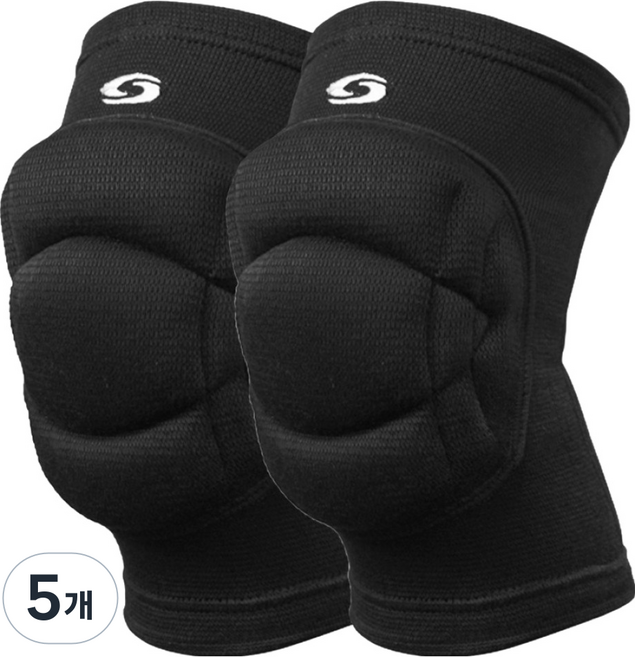썬버드 스포츠 쿠션 무릎보호대 SB625 2p, 블랙, 5개