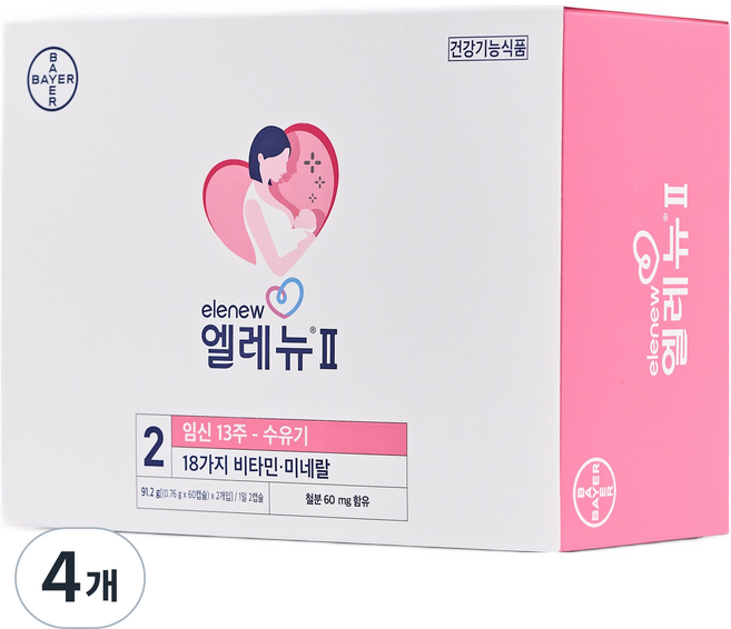 엘레뉴 임산부 영양제 2단계, 120정, 4개