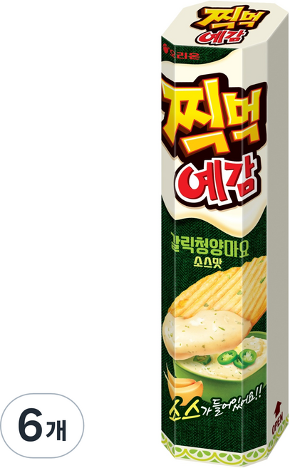 오리온 예감 찍먹 갈릭청양마요소스맛, 6개, 76g