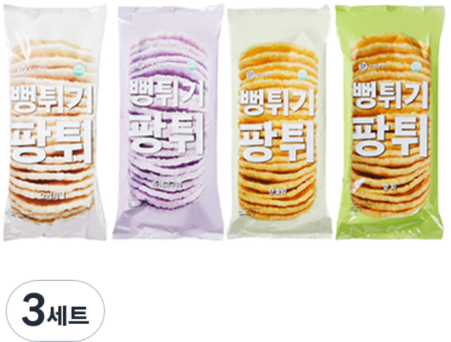 팡튀 뻥튀기 4종 세트, 480g, 3세트