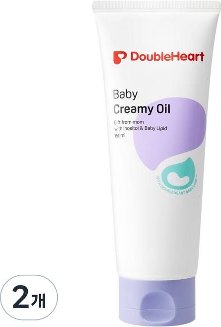 더블하트 베이비 크리미 오일, 150ml, 2개