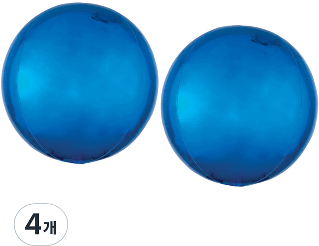 오브 은박 풍선, 블루, 4개