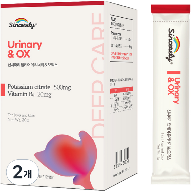 신시어리 반려동물 딥케어 영양제, 30g, 유리너리, 2개