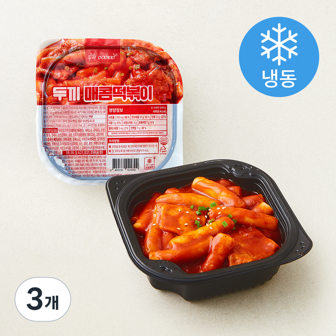 두끼 매콤떡볶이 (냉동), 340g, 3개