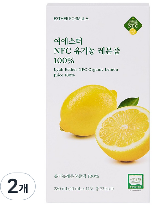 에스더포뮬러 여에스더 NFC 유기농 레몬즙 100%, 28개, 20ml