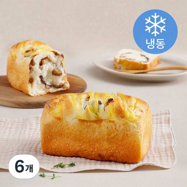 브리오슈 밤식빵 (냉동), 250g, 1개입, 6개