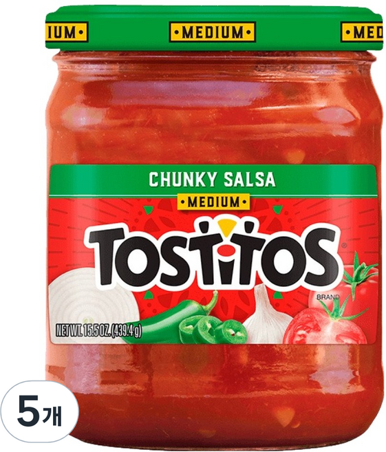 토스티토스 미디움 살사소스, 439.4g, 5개