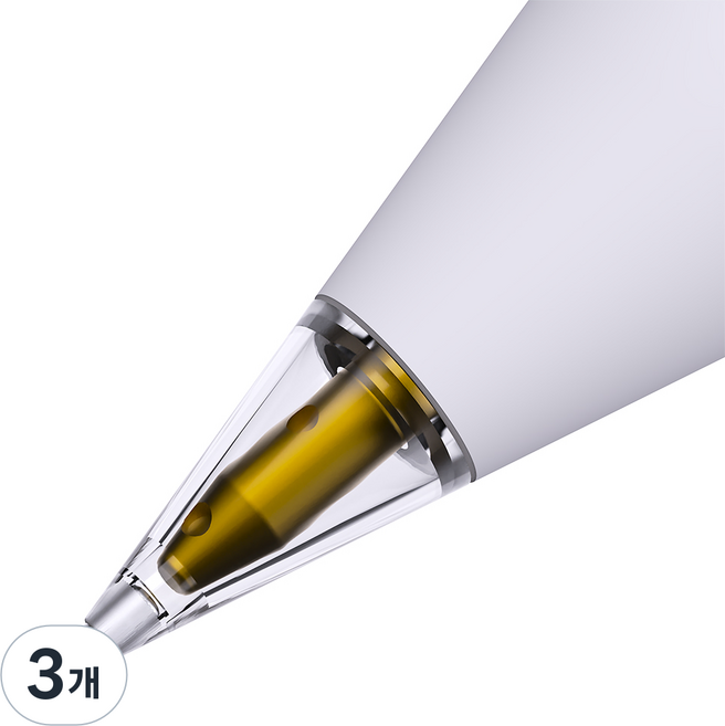 구스페리 애플펜슬 펜촉 반영구 메탈 팁스 볼펜형, 투명, 3개
