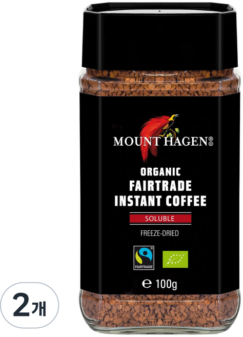 마운트하겐 유기농 원두커피믹스, 100g, 2개