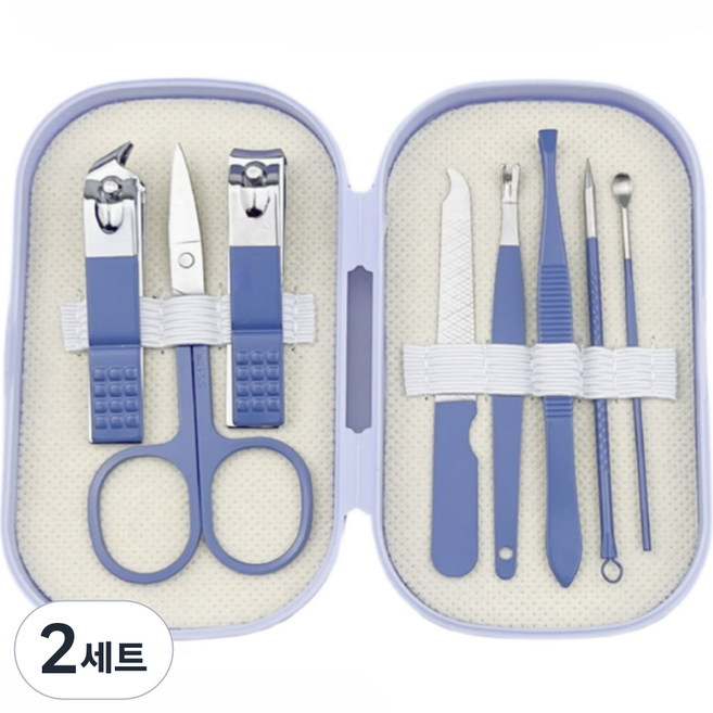 온온 파스텔 휴대용 손톱깎이 8종 세트, 2세트, 라벤더