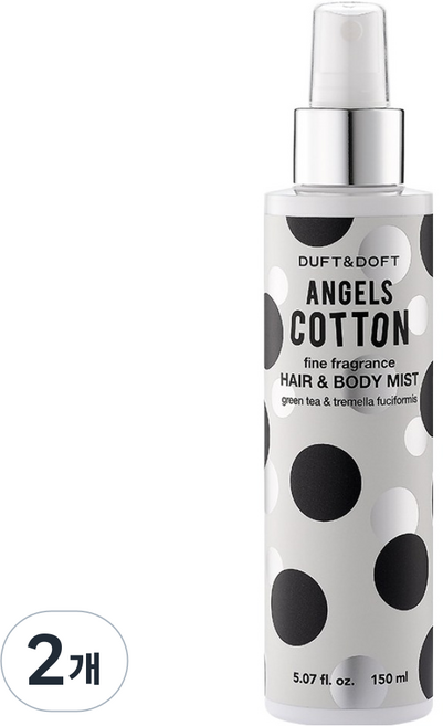 더프트앤도프트 파인 프라그란스 헤어 앤 바디미스트 엔젤스코튼, 150ml, 2개