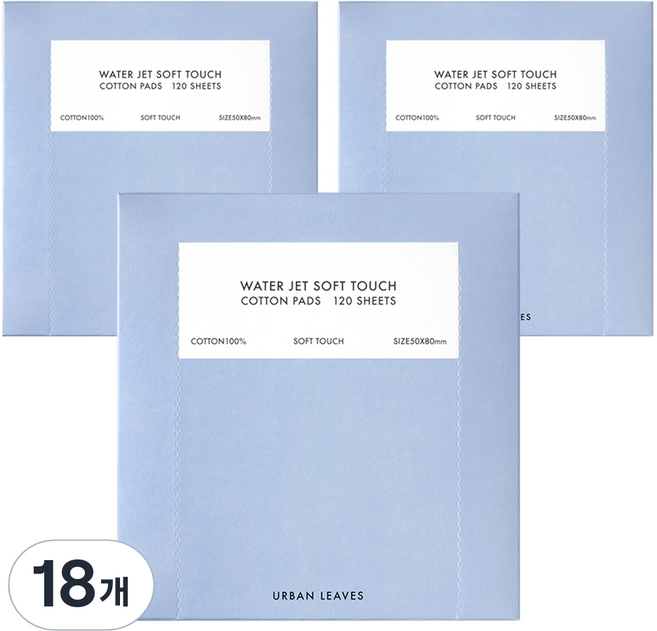 어반리브즈 워터젯 소프트 화장솜, 18개, 120개입