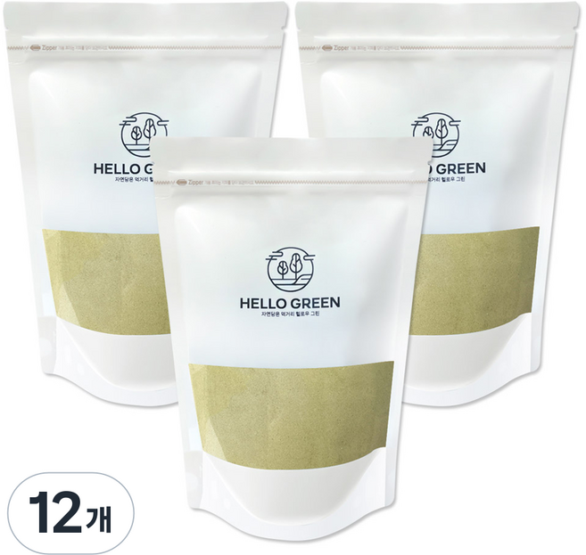 헬로우그린 국내산 솔잎 분말 가루, 220g, 12개