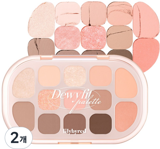lilybyred Dewy Fit 眼影盤, 2個, 03 燕麥色
