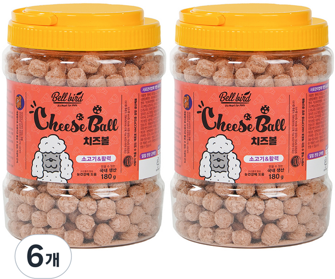 벨버드 강아지 체다 치즈볼, 6개