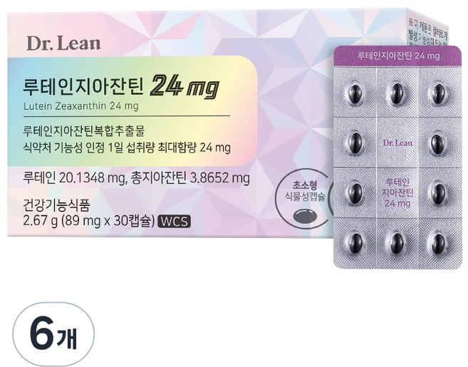 닥터린 루테인 지아잔틴 24mg, 30정, 6개