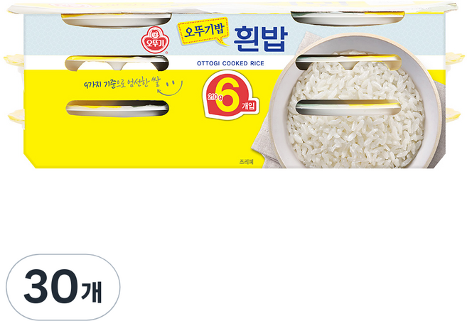 오뚜기 오뚜기밥 흰밥, 210g, 30개