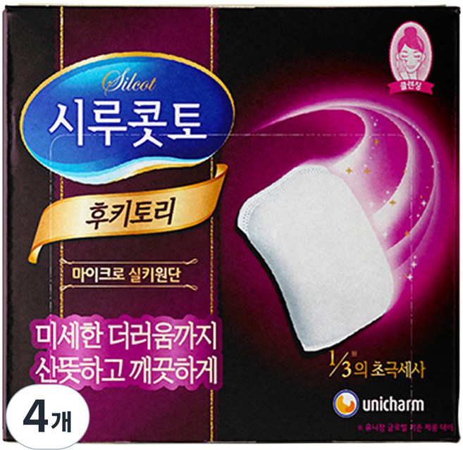 시루콧토 후키토리 화장솜, 32개입, 4개