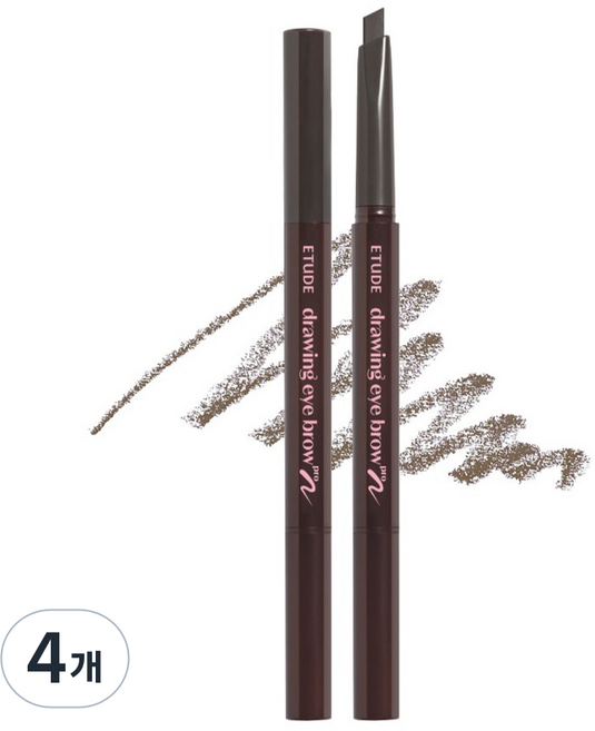 에뛰드 드로잉아이브로우 프로 0.25g, 02 그레이 브라운, 4개
