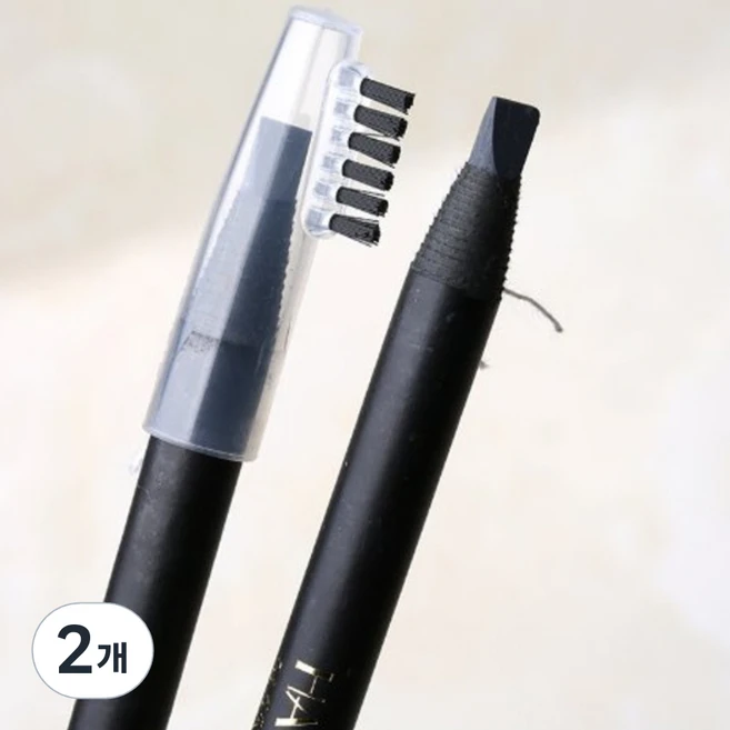반영구 타투 밀라노 디자인 펜슬, 블랙, 2개 - 쿠팡