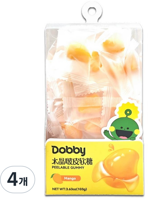 Dobby 필러블 구미 망고맛, 103g, 4개