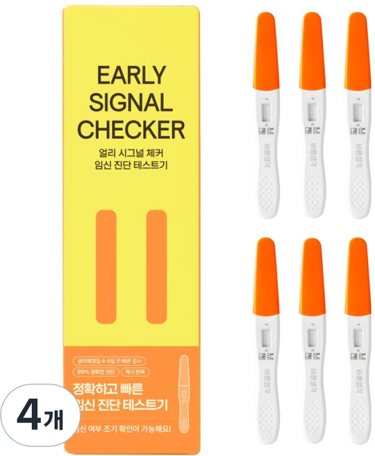 바른생각 얼리 시그널 체커 임신테스트기, 4개, 6개입