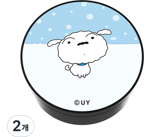 벨르아망 짱구는못말려 겨울시리즈 디자인 차량용 방향제, 2개, 눈 보라 흰둥이 미드섬머나잇