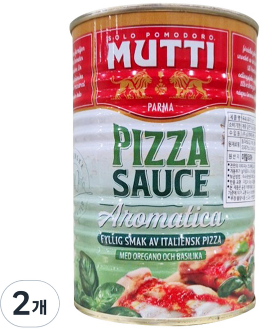무티 피자 소스, 400g, 2개