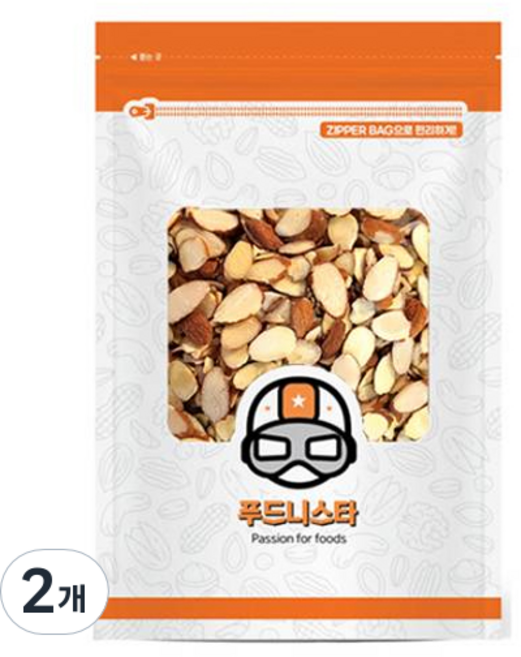 푸드니스타 아몬드 슬라이스, 2개, 1kg