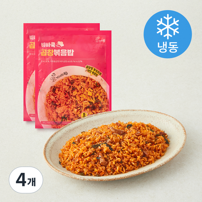 비바쿡 곱창 볶음밥 (냉동), 300g, 4개
